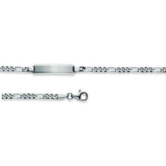Figaro Plaketten Armband aus Silber 925 weiss - 6277.00051/1700