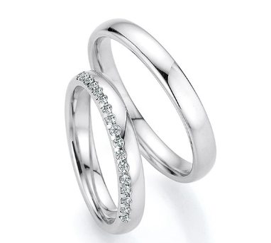 Fischer Trauringe Natürlichekit mit Diamanten - 38-07765-035/06-07765-035