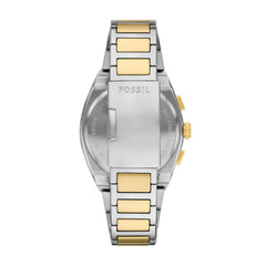 Fossil EVERETT Herrenuhr 2-Tone Grün 44mm Edelstahl Chronograph - FS6106