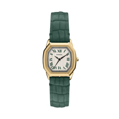 Fossil HARLOW Damenuhr Gold Grün Leder 27 mm Quarz - ES5427