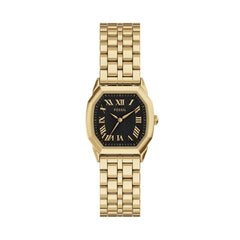Fossil HARLOW Damenuhr Quarz Gold Schwarz 27 mm Edelstahl - ES5433