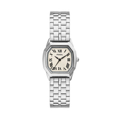 Fossil HARLOW Damenuhr Silber Cream 27mm Edelstahl Quarz - ES5363