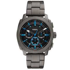 Fossil MACHINE Herrenuhr Chronograph Gunmetal Schwarz 44 mm Edelstahl - FS6098