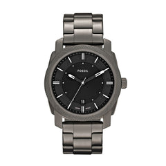 Fossil MACHINE Herrenuhr Quarz Gunmetal Schwarz 42 mm Edelstahl mit Datum - FS4774