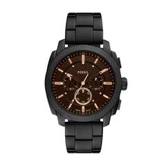 Fossil MACHINE Herrenuhr Schwarz 44mm Edelstahl Chronograph - FS6097