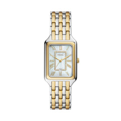 Fossil RAQUEL Damenuhr 2-Tone MOP 26mm Edelstahl Quarz Datum - ES5305