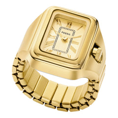 Fossil RAQUEL Watch Ring Damenuhr Gold Edelstahl <22mm 2-Zeiger – ES5343
