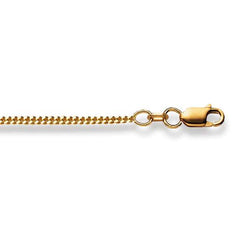 Geschliffene Panzerkette 1.7 mm aus 585 Gelbgold