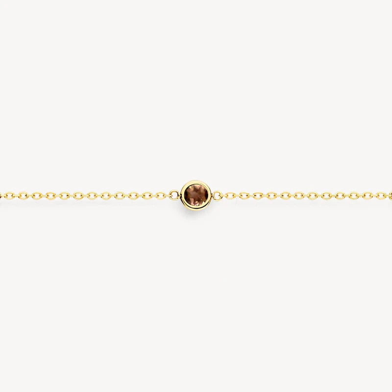 Gliederarmband mit Farbsteinen aus 585er Gelbgold - 2268YFC
