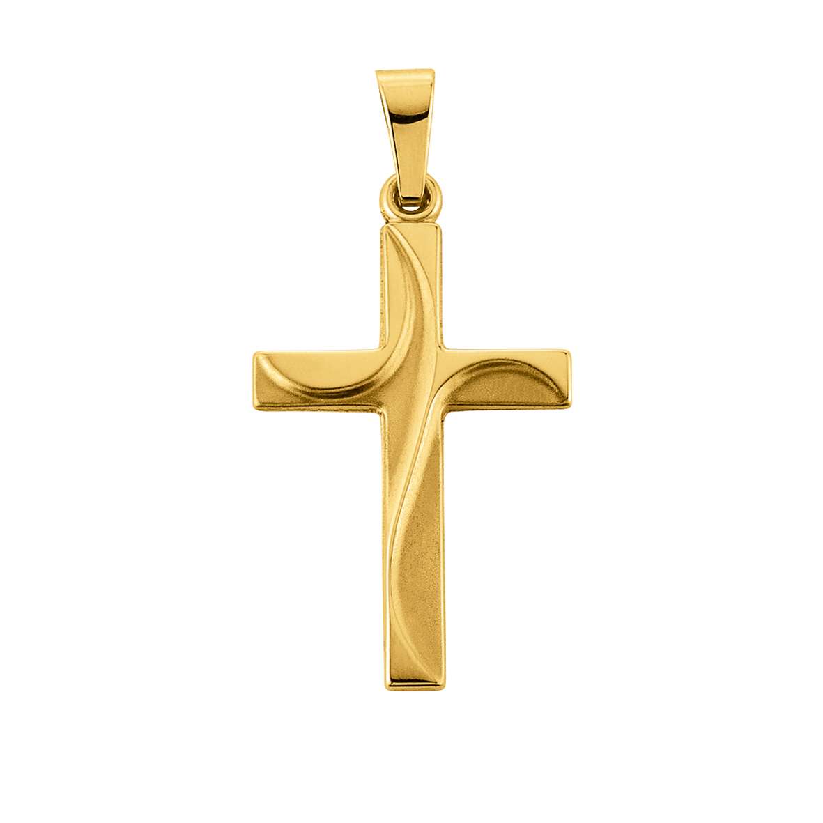 Gold-Classics Anhänger Kreuz 750 Gelbgold poliert/sandmatt 21 x 14 x 3 mm – 1158.03518/0001