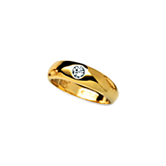 Gold-Classics Taufring 750 Gelbgold mit Brillant 0.02 ct H SI - 1189.02023/0006