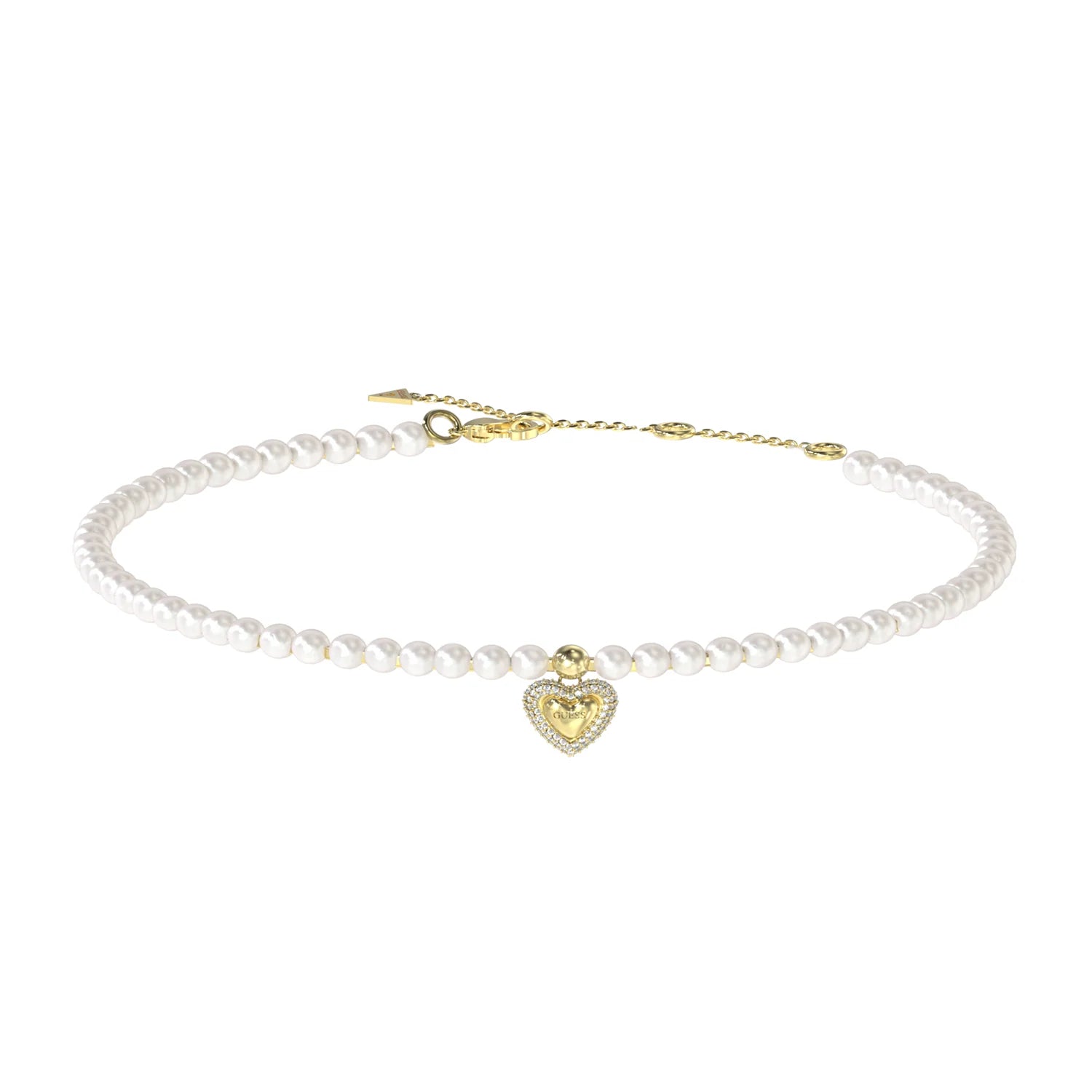 Guess Beloved Perlen Damen Halskette - Gold, Edelstahl - JUBN06090JWYGT-U