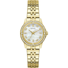 Guess Colette Damen Uhr Gold Perlmutt Edelstahl – GW1027L2