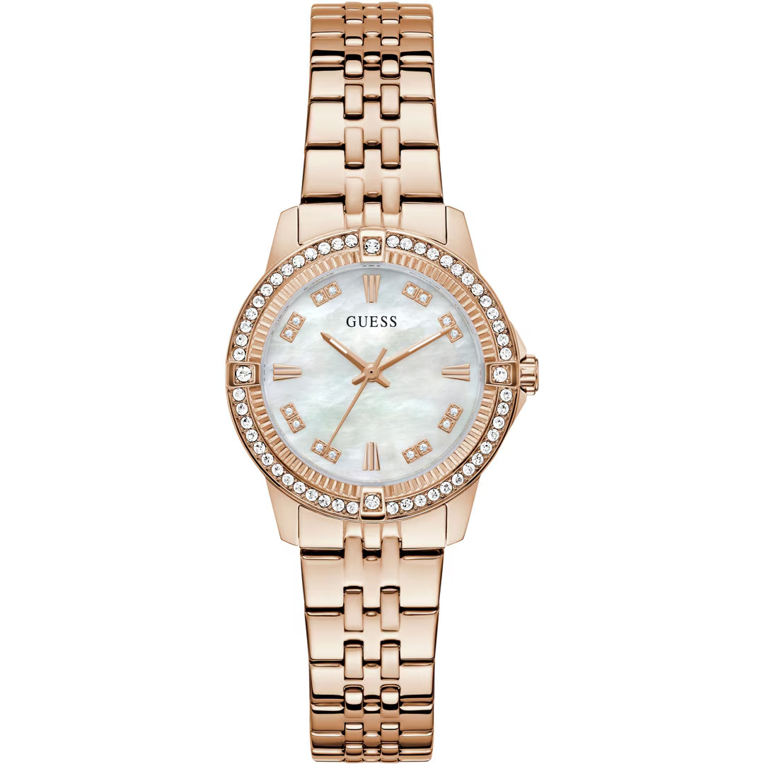 Guess Colette Damen Uhr Rosé Perlmutt Edelstahl – GW1027L4