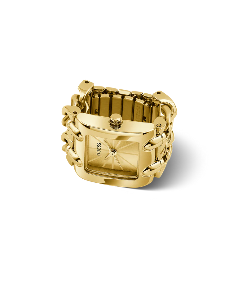 Guess Damen Ring Uhr Gold Edelstahl