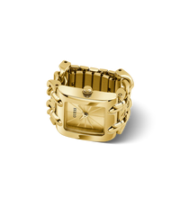 Guess Damen Ring Uhr Gold Edelstahl