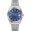 Guess Jaden Date Silber Blau Herren Uhr