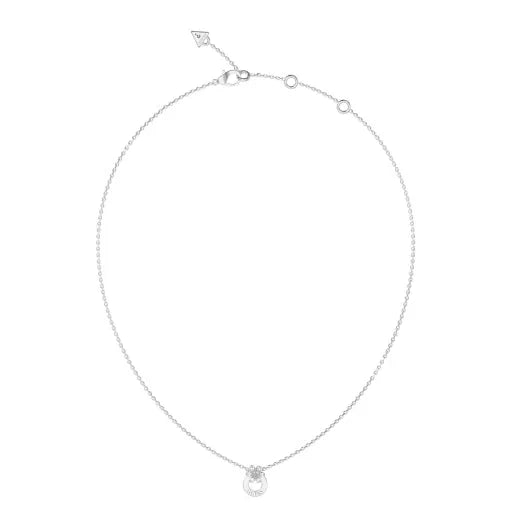 Guess Lily Damen Halskette Silber 46 cm