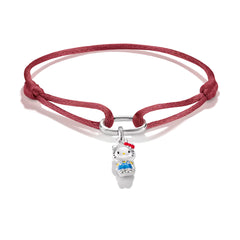 Hello Kitty Textilarmband Rot mit Charm – Connect – A2245-M07-10-L24V