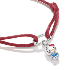 Hello Kitty Textilarmband Rot mit Charm – Connect – A2245-M07-10-L24V