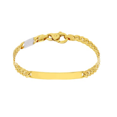 Herren-ID-Armband aus 18 Karat Gold – 750er Goldarmband mit Gravurplatte - 241357