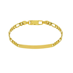 Herren-ID-Armband aus 18 Karat Gold – 750er Goldarmband mit Gravurplatte - MFC120GGT