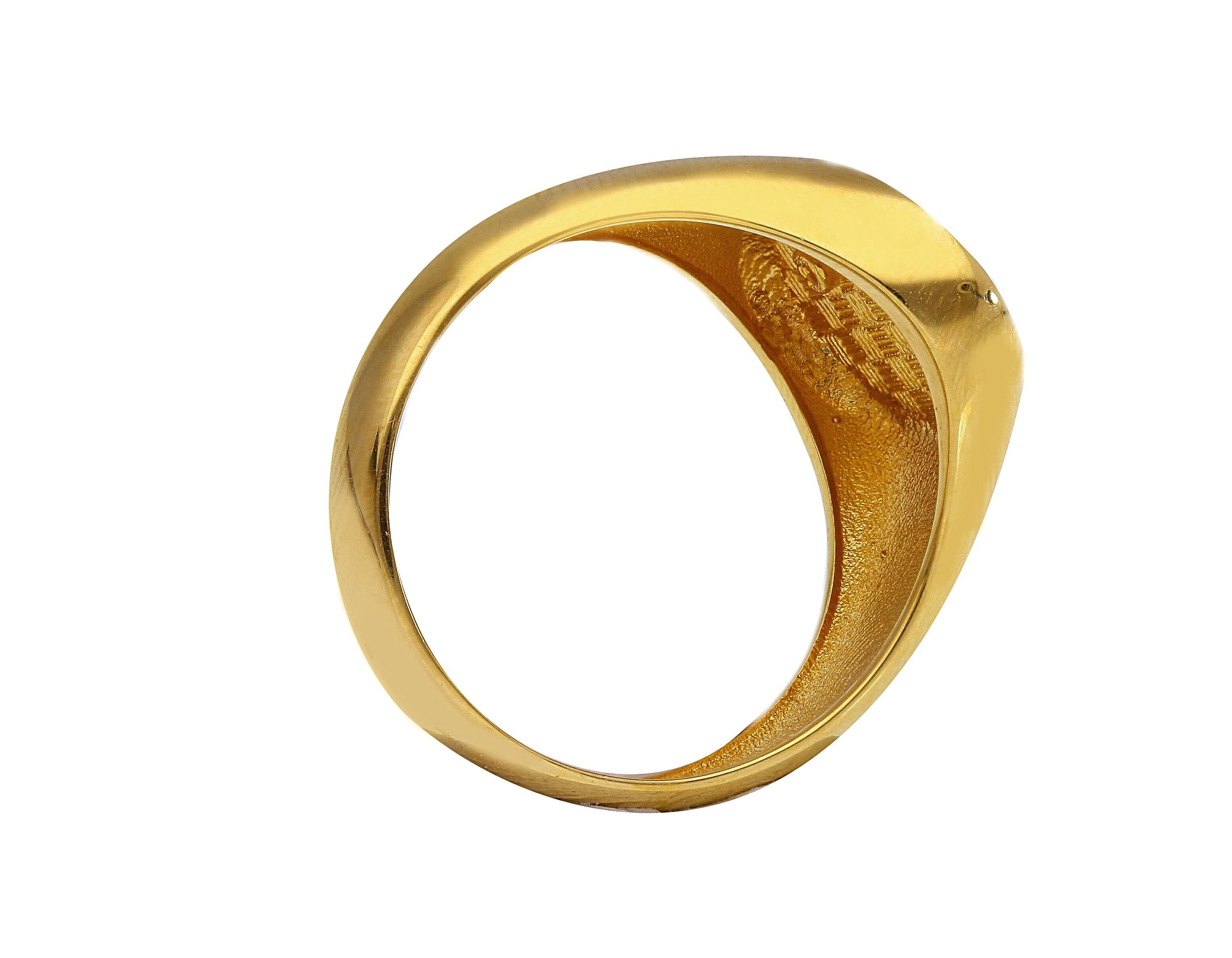 Herrenring 18 Karat Gold - 750 Goldring für Männer - 243021