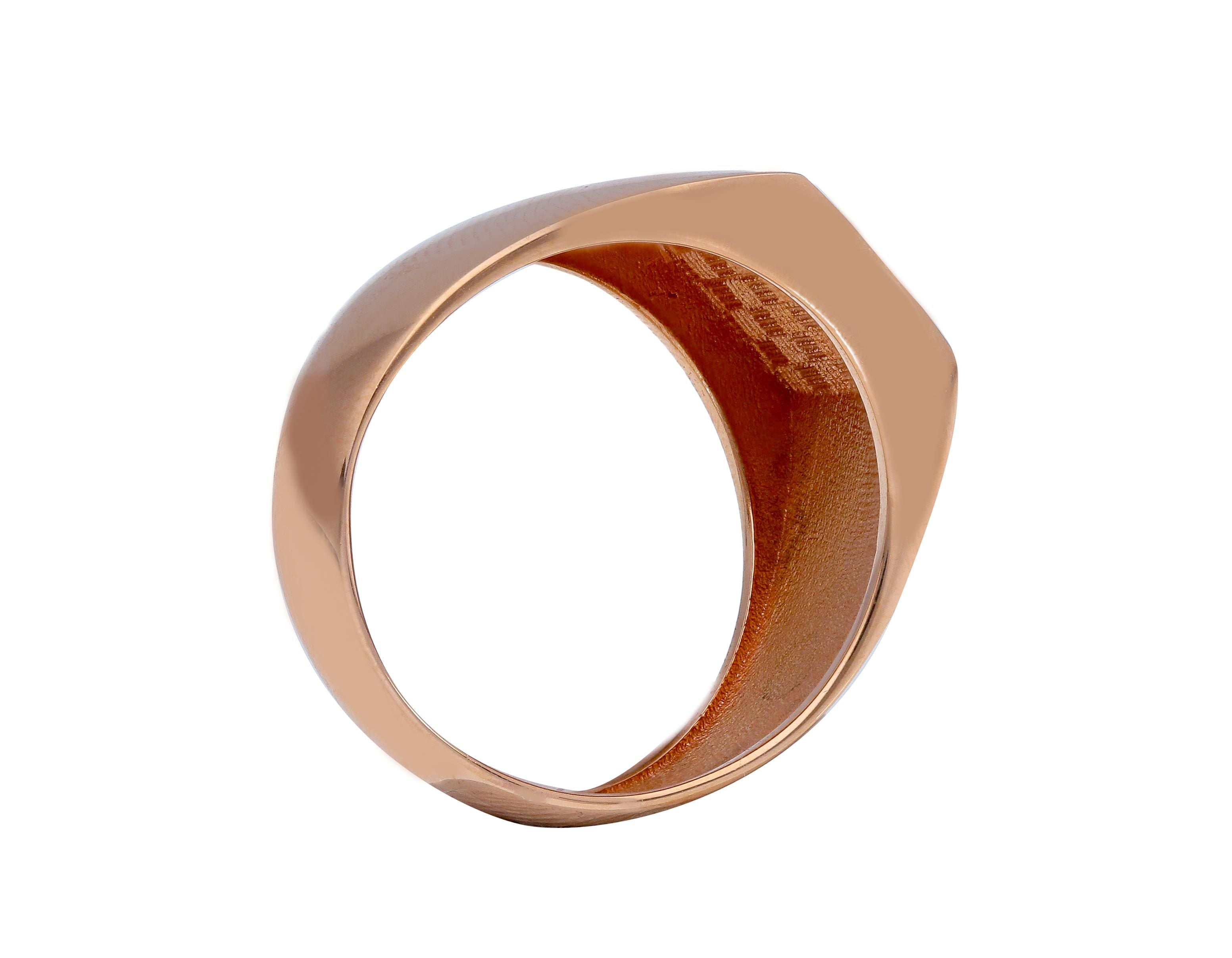 Herrenring 18 Karat Roségold - 750 Goldring für Männer - 243024