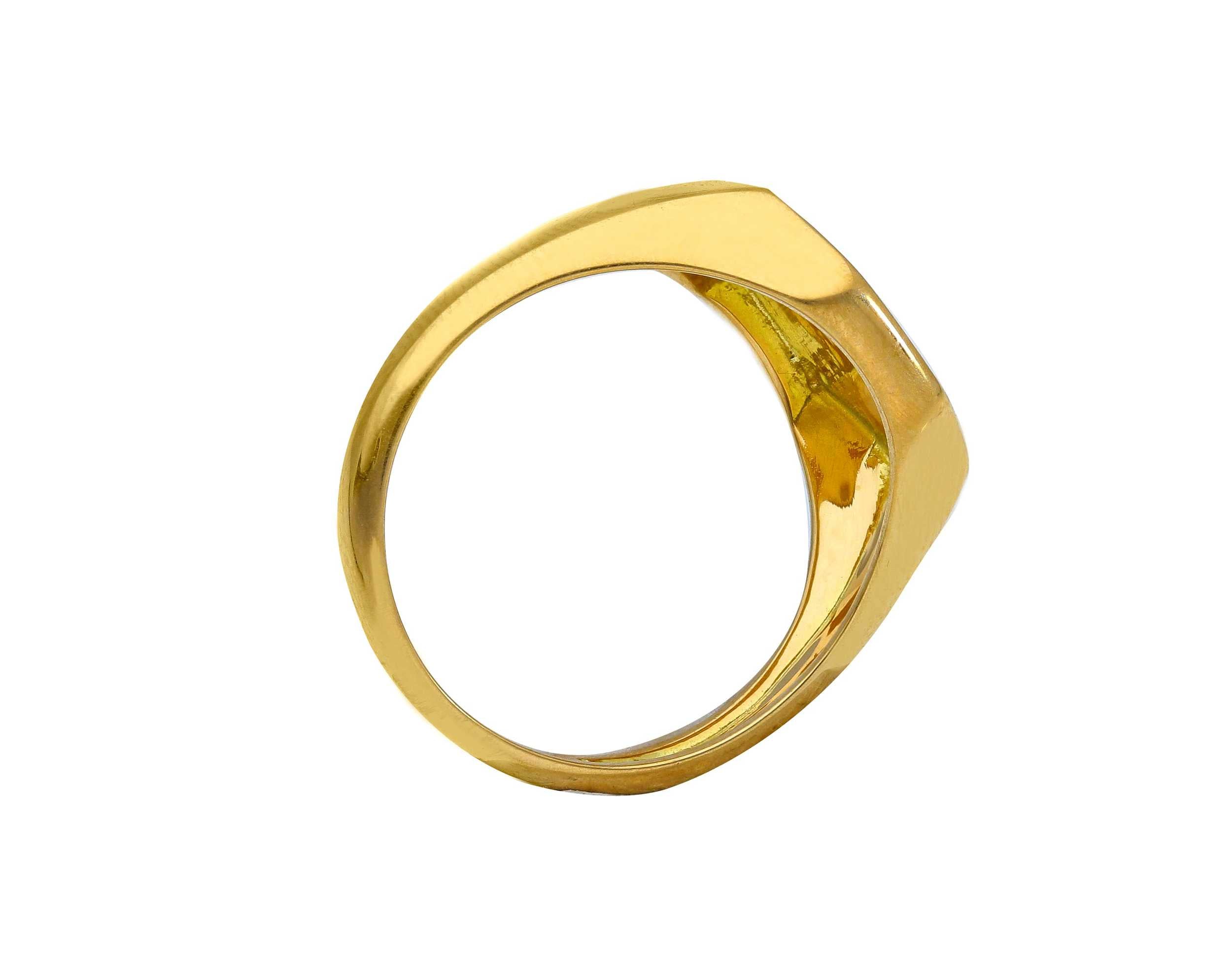 Herrenring 18 Karat Gold - 750 Goldring für Männer - 256078