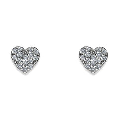 Herz Ohrstecker Silber mit Zirkonia - 6262.03637/0001