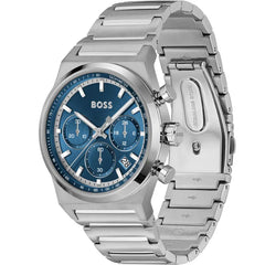 Hugo Boss Candor Chrono Silbrig / Blau Herrenuhr - 1514250