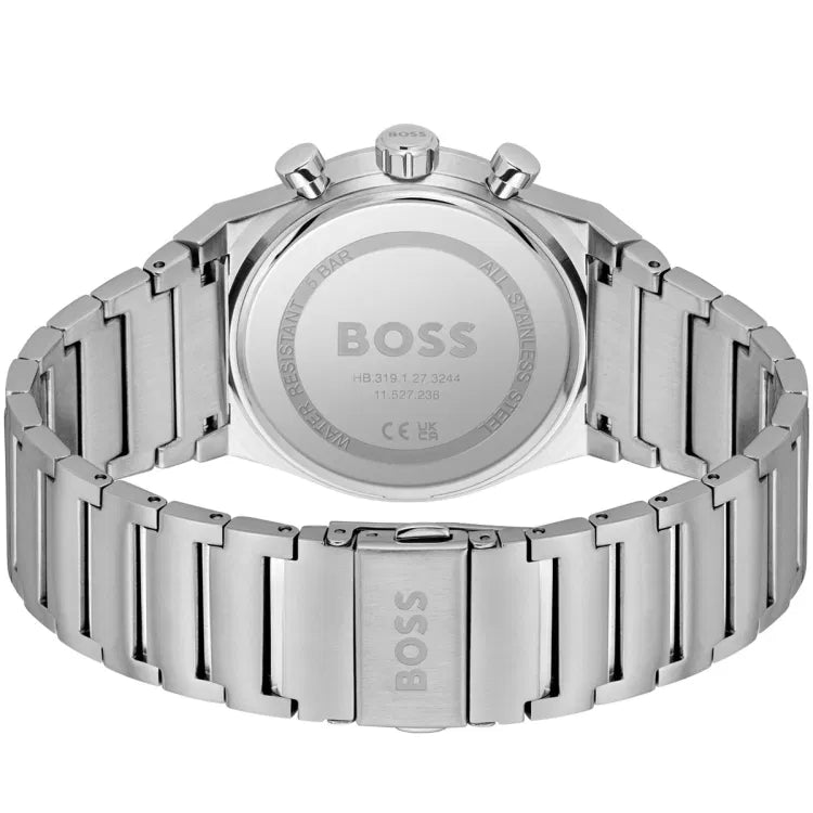 Hugo Boss Candor Chrono Silbrig / Blau Herrenuhr - 1514250