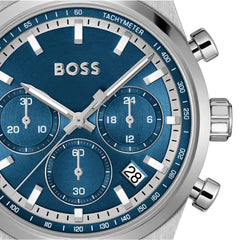 Hugo Boss Candor Chrono Silbrig / Blau Herrenuhr - 1514250