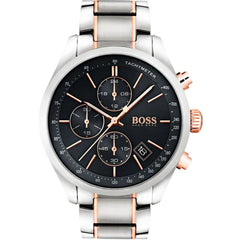 Hugo Boss Grand Prix Chronograph 44mm Herrenuhr in Silber, Schwarz - HB1513473