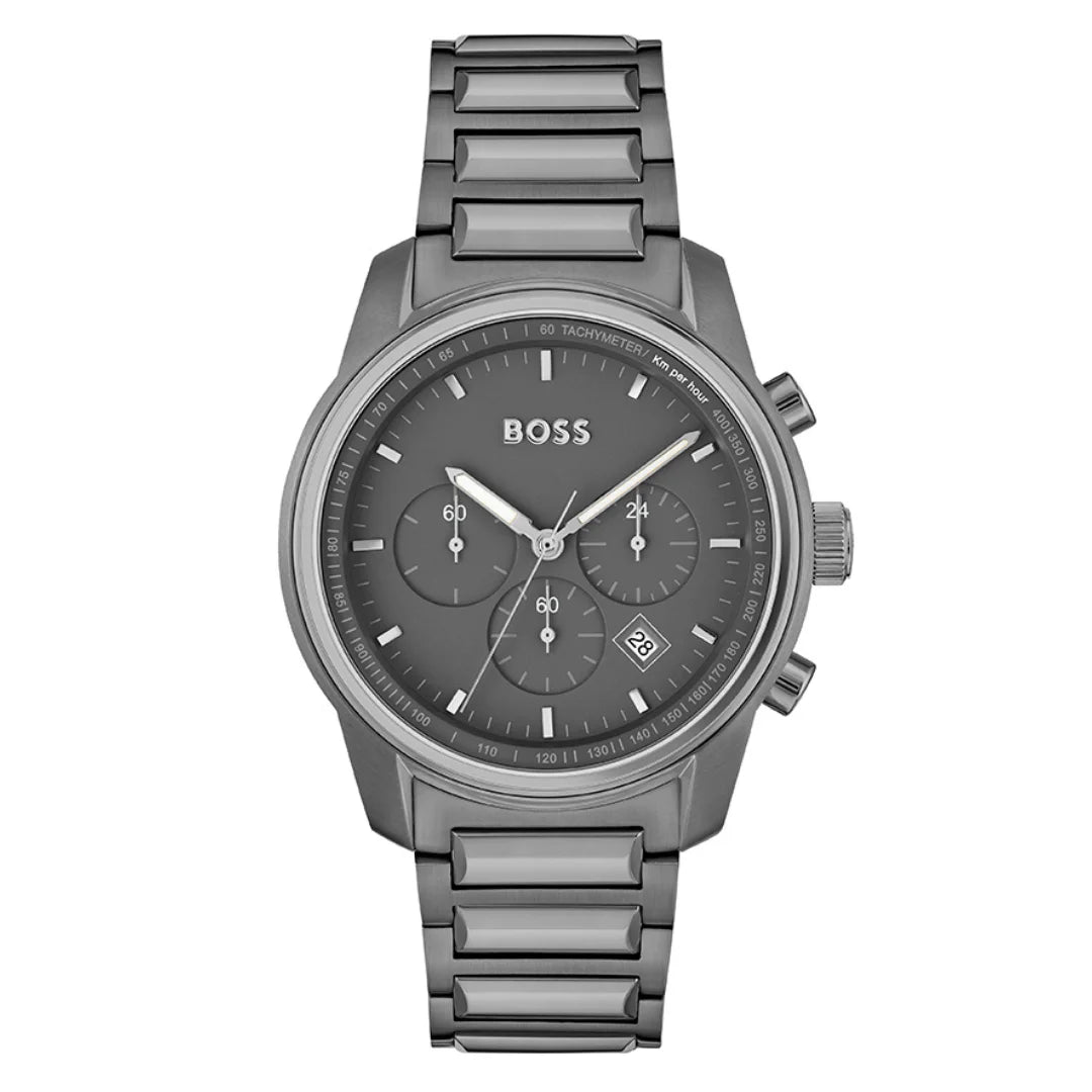 Hugo Boss Chronograph Herrenuhr in Grau HB1514005 | Herrenuhren Kaufen