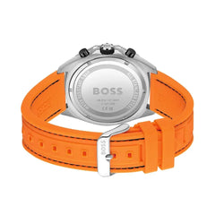 Hugo Boss Chronograph Herrenuhr mit Orange Kautschukband - HB1513970