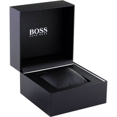 Hugo Boss Navigator Chronograph 44mm Uhr Silber Braun Leder