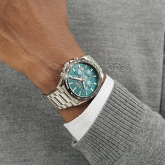 Hugo Boss Strike Chronograph Silbrig / Türkis Herrenuhr - 1514241