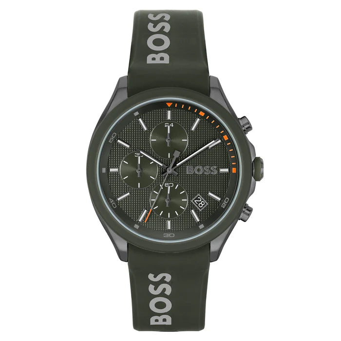 Hugo Boss Velocity Chronograph 44mm Herrenuhr in Grün, Schwarz - HB1514060