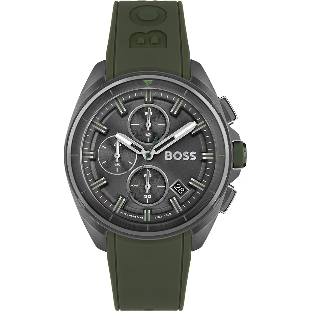 Hugo Boss Volane Chronograph 44mm Uhr Grau Grün