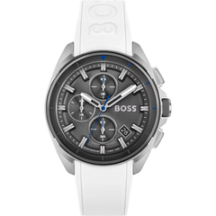 Hugo Boss Volane Chronograph 44mm Herrenuhr in Silber, Weiss - 1513948