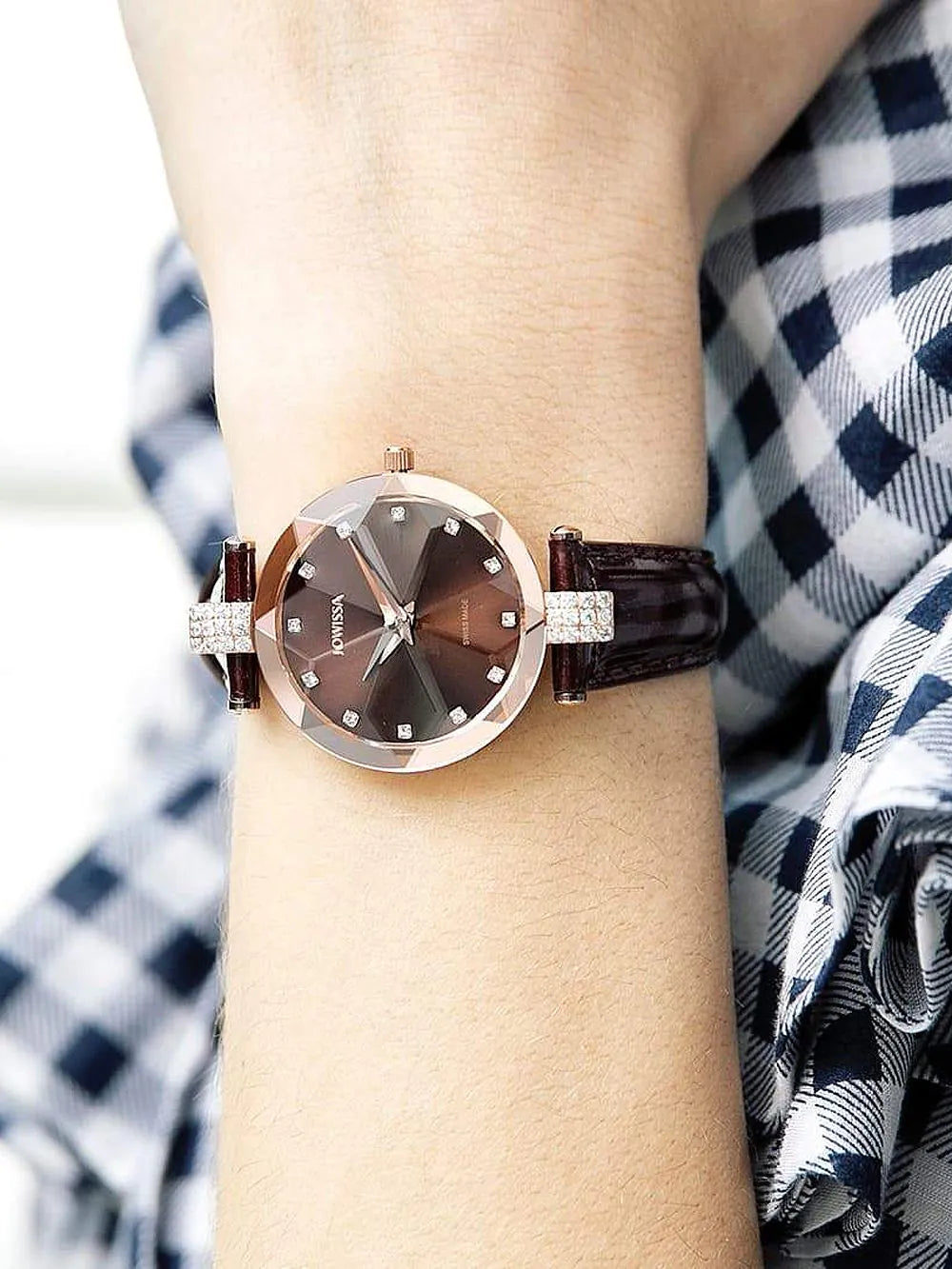 Jowissa Facet Strass Schweizer Damenuhr - J5.625.M