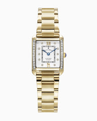 Jacques du Manoir Damen-Armbanduhr – Edelstahl Gold, Weisses Zifferblatt - JWL05502