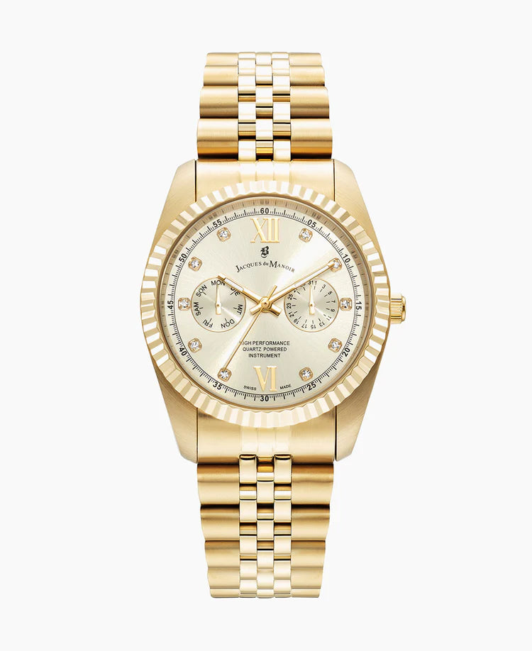 Jacques du Manoir Inspiration Damenuhr Gold 36,5 mm
