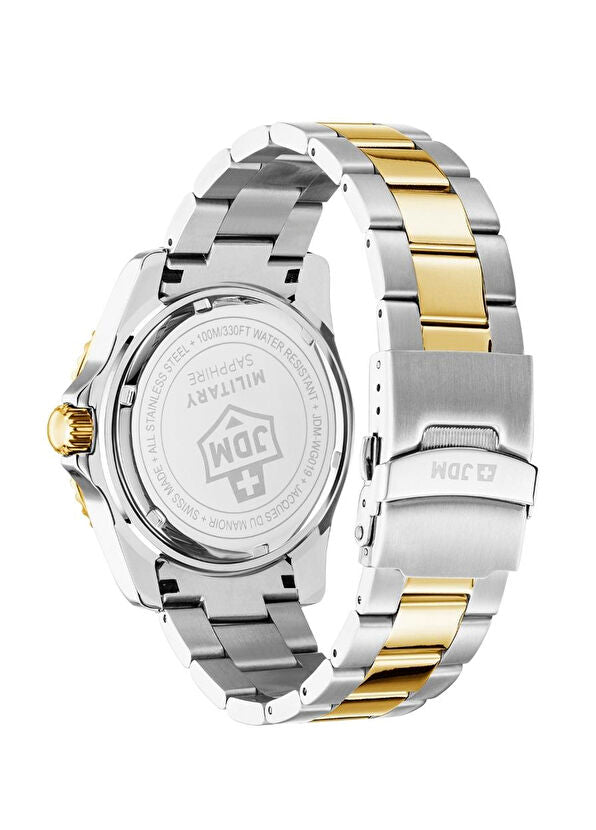JDM Militär Sapphire Herrenuhr in der Farbe Graugold-Metallic - JDM-WG022-04
