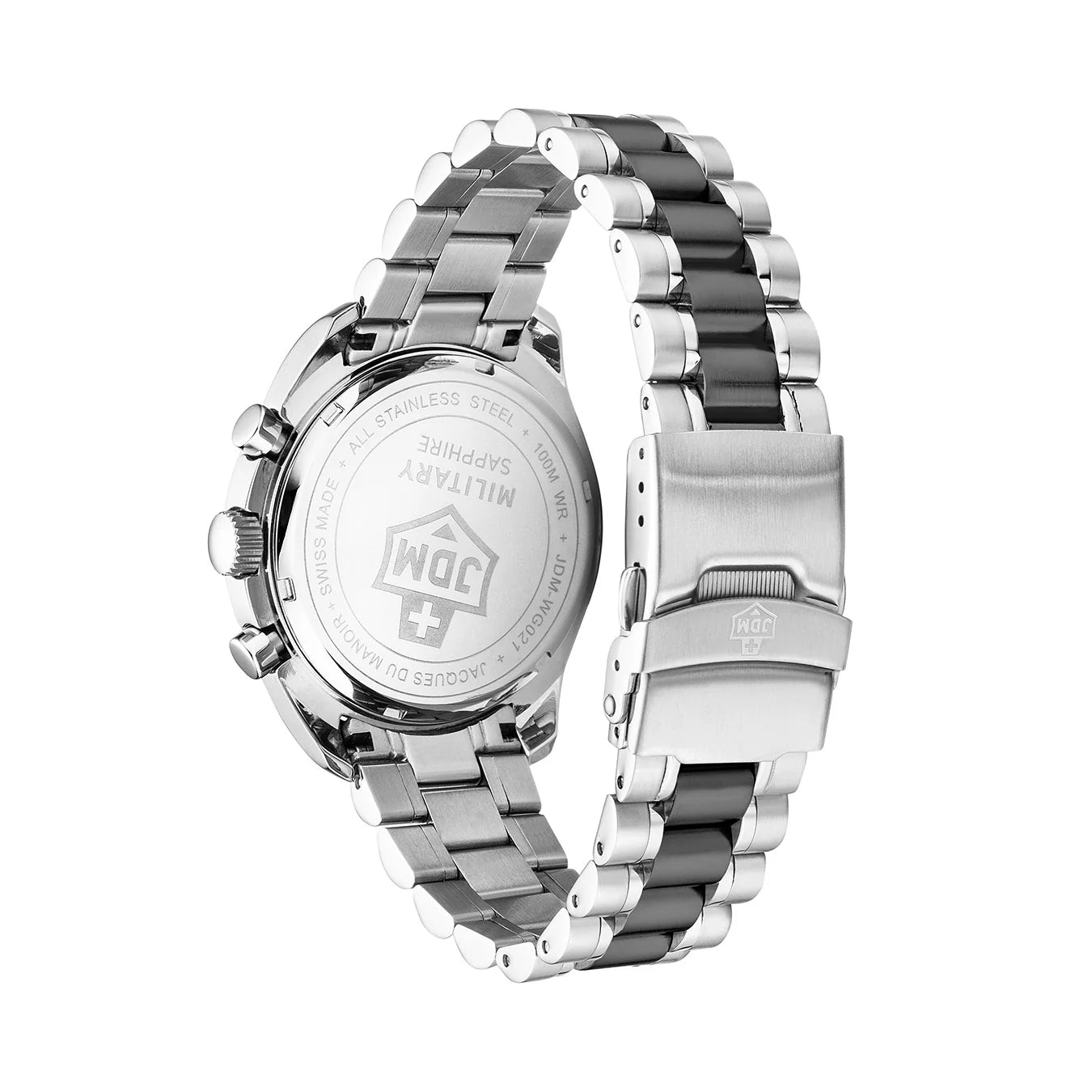 JDM Militär Schweizer Präzisions-Herrenuhr in Schwarz - JDM-WG021-01