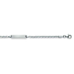 Kinder Plaketten Armband aus Silber 925 weiss Falkenauge - 6277.00047/1400
