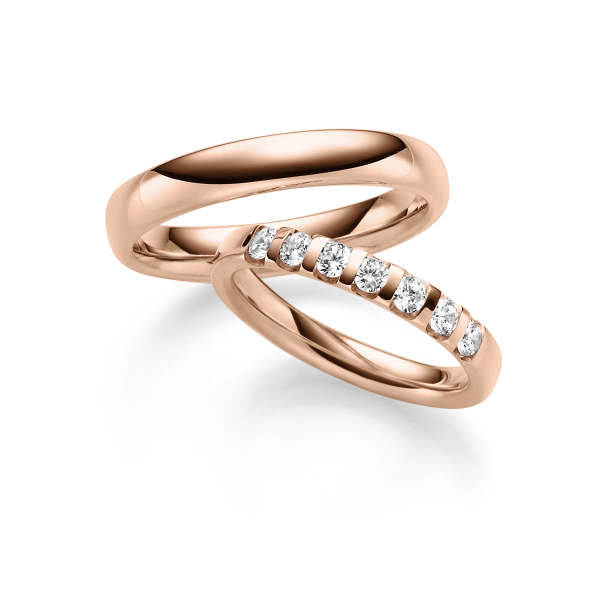 Linden Trauringe / Eheringe Zug mit Diamanten 0.0600 ct. - 1639/1640