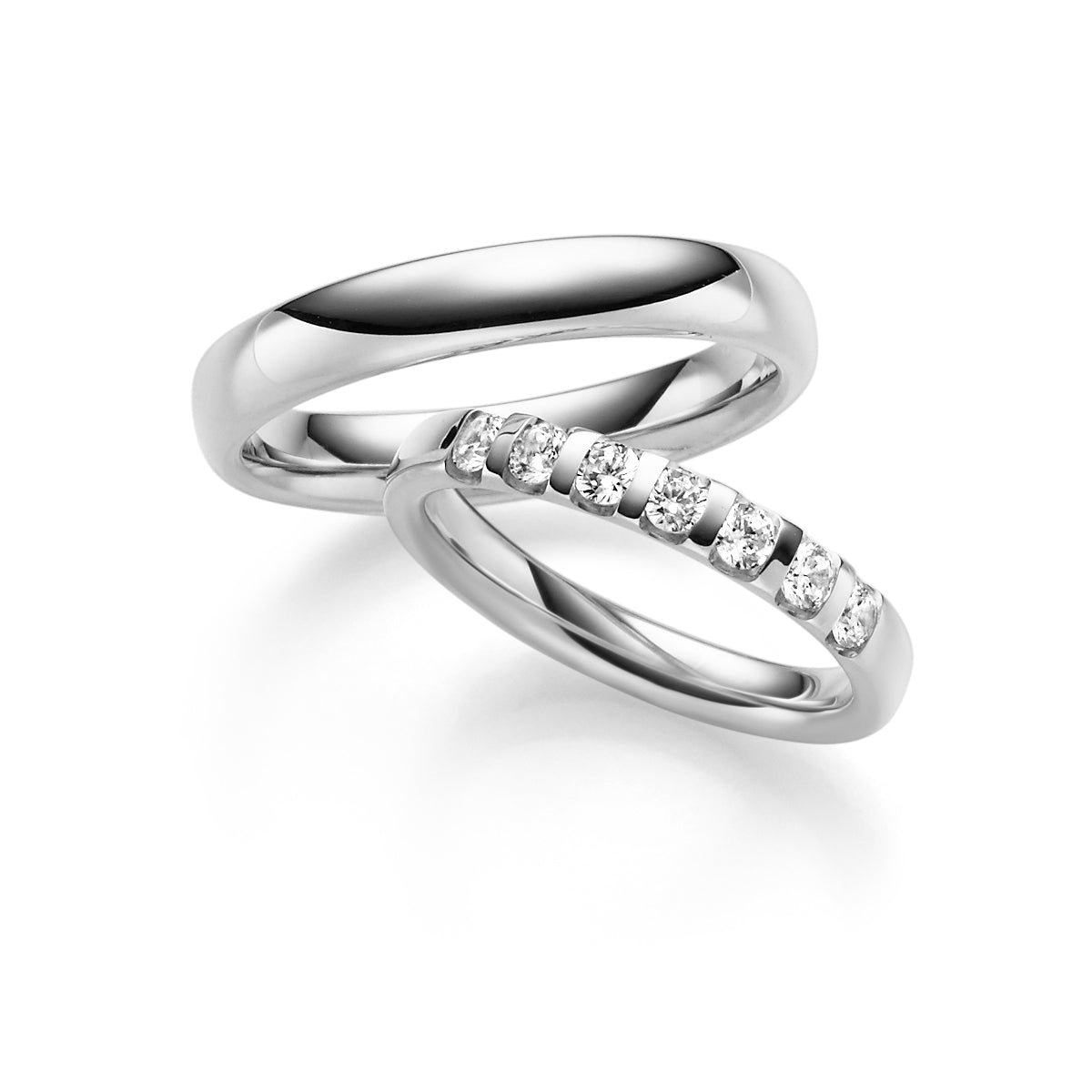 Linden Trauringe / Eheringe Zug mit Diamanten 0.0600 ct. - 1639/1640