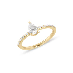 LINDEN Verlobungsring aus 18 Karat Gelbgold (750) mit Diamanten  | YZ00491